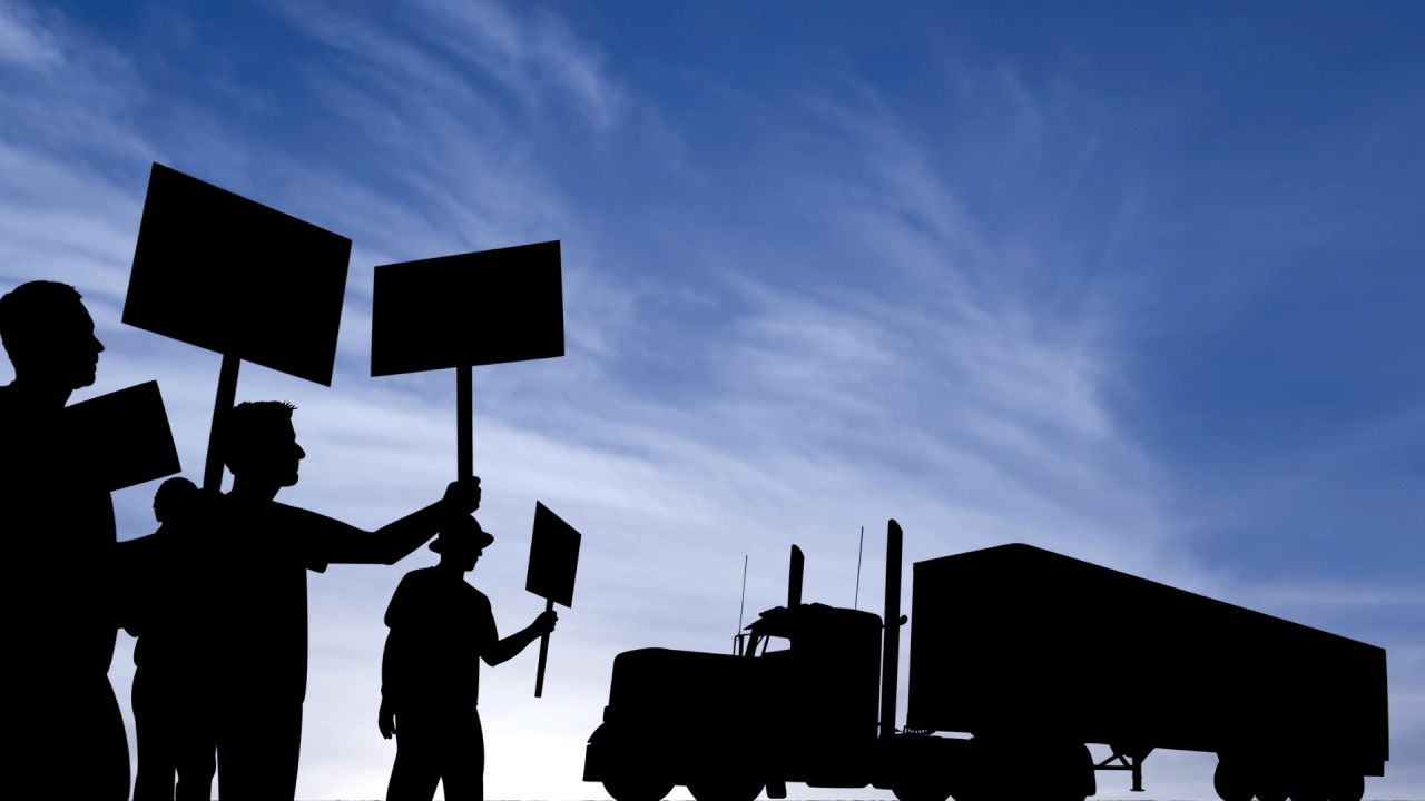 sciopero autotrasporto camion truck
